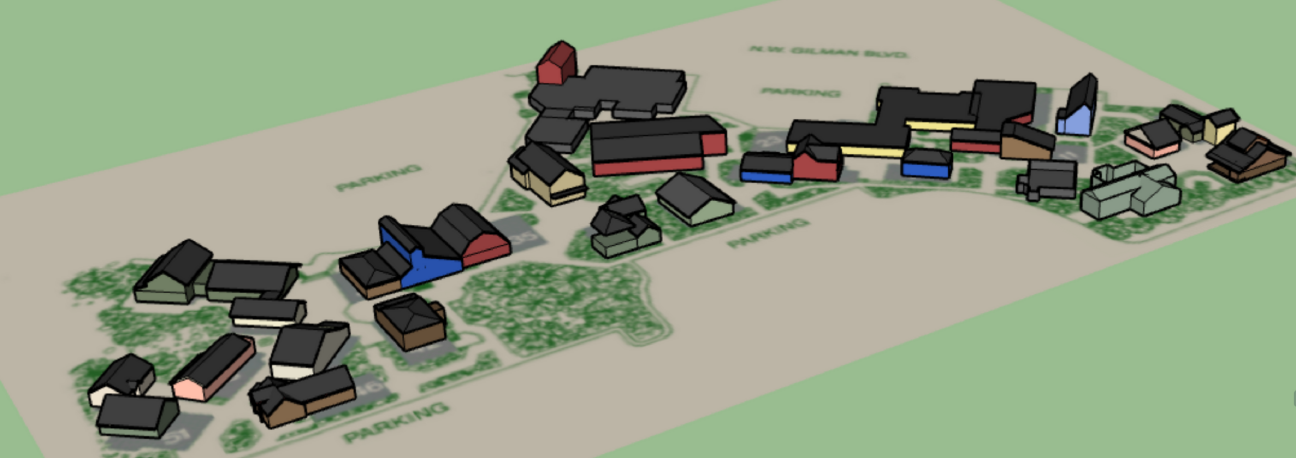 Models build on floor plan image